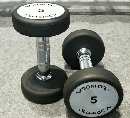 Équipement de remise en forme Freeman Dumbbell en acier enduit de caoutchouc pour l'entraînement en poids libre masculin