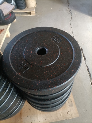 Plaques de levage de poids en caoutchouc et fer pour équipements d'exercice commerciaux sur mesure
