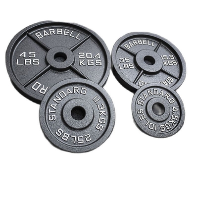 Surface en caoutchouc Plaque de poids pour barbelles en fonte pour le commerce et la maison 5 kg 10 kg 20 kg 50 kg