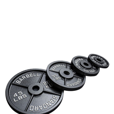 Surface en caoutchouc Plaque de poids pour barbelles en fonte pour le commerce et la maison 5 kg 10 kg 20 kg 50 kg