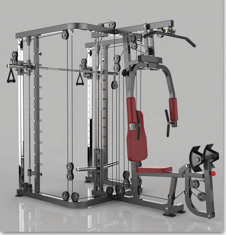 Équipement de gymnastique à domicile pour l'entraînement de la force Multi-fonction Power Squat Rack Smith Machine
