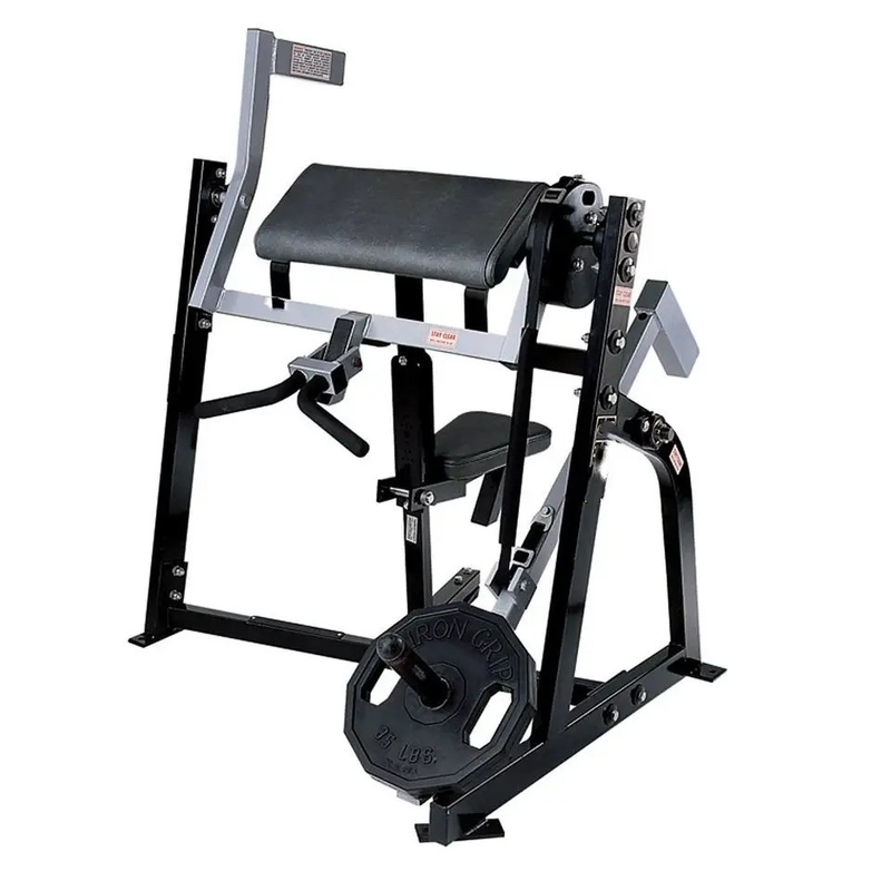 Biceps assis équipement de gym 1200*1300*1200 mm Plaque chargée Biceps boucle les bras Épaules