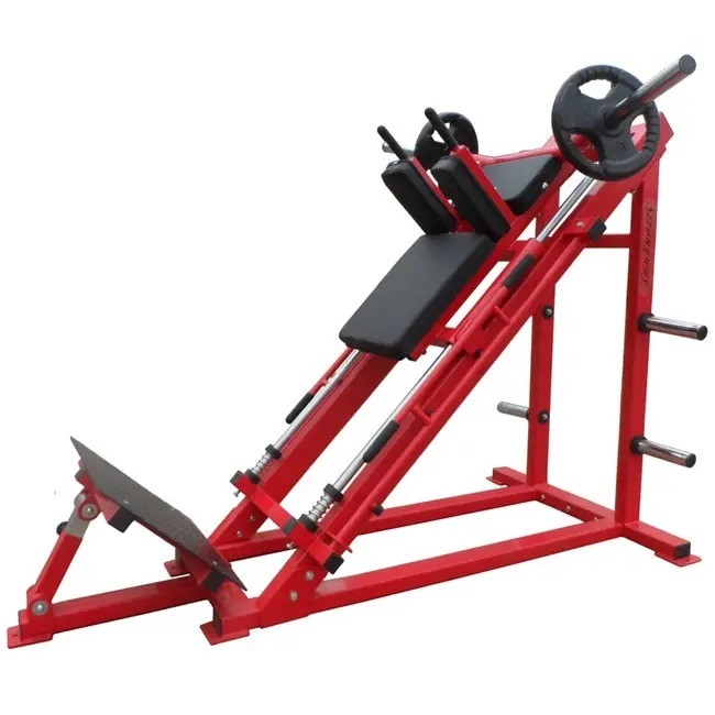 Gymnase entraînement Plaque de charge moyenne chargée 45 degrés machine de levage squat pour les gluteuses et les quadruplets