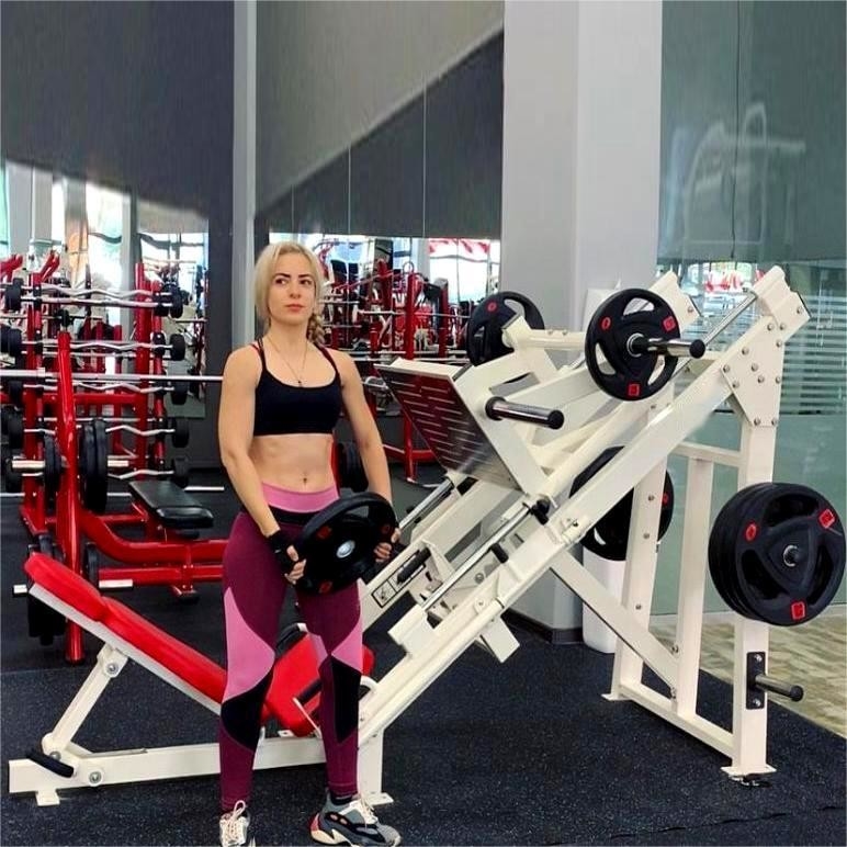Plaque chargée de 45 degrés de pression linéaire des jambes pour l'entraînement de la force musculaire dans l'équipement de gym
