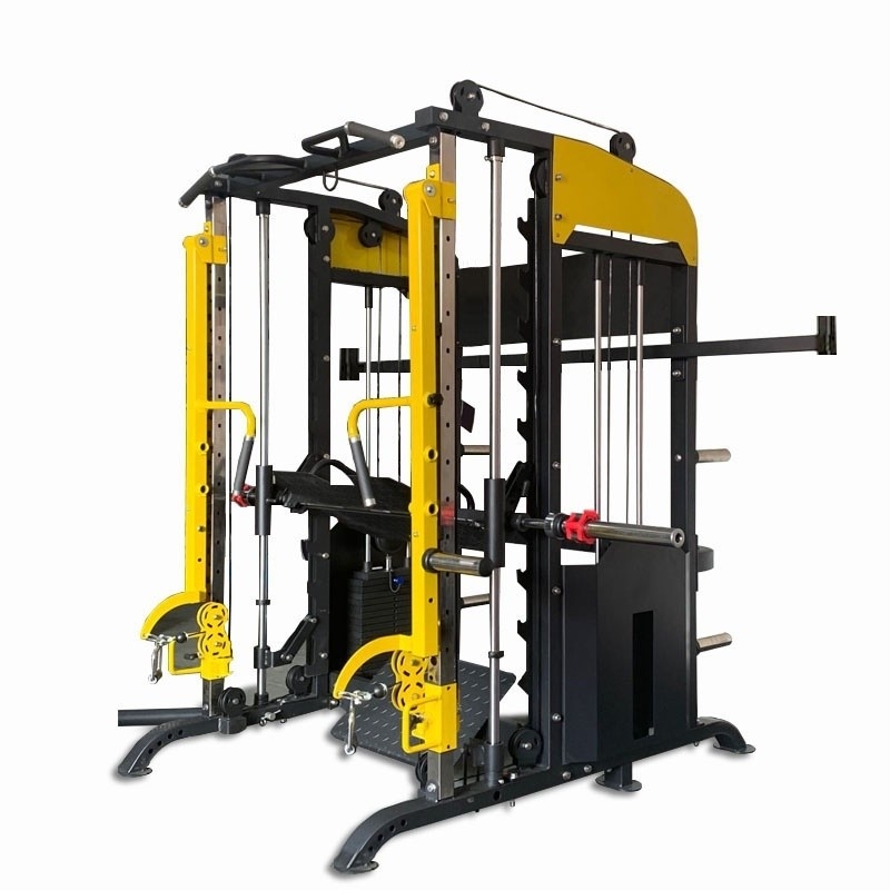 Équipement de gymnastique 3d Smith Machine avec presse à jambes Centre de gymnastique Optionnel Couleur de cadre sélectionnable