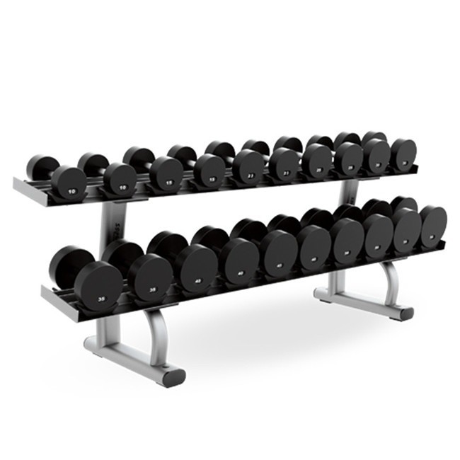 Pièces de poids 20,6 kg ensemble de haltères rack pour le centre de gym gratuit 2 couches ensemble de haltères rack