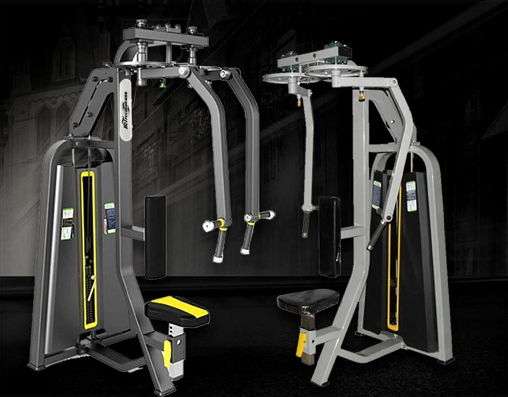 3Épaisseur de tube de 0,0 mm Deck pectoral Machine de mouche équipement de gymnastique professionnel pour l'entraînement des bras