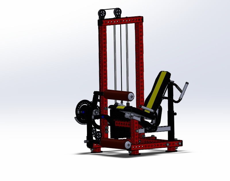 Rincage des jambes assises/rincage des jambes inclinées/extension des jambes Chargeur moyen pour équipement de fitness en acier