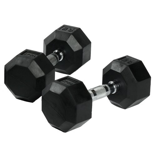 2.5 kg de haltères en caoutchouc noir. L' outil ultime pour les amateurs de fitness.