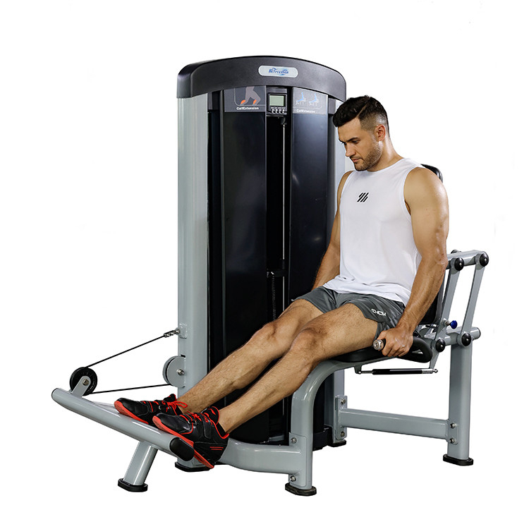 3.0mm Tube Force Training Machine de levage de veau assise à l'intérieur avec sélection de charge de broche