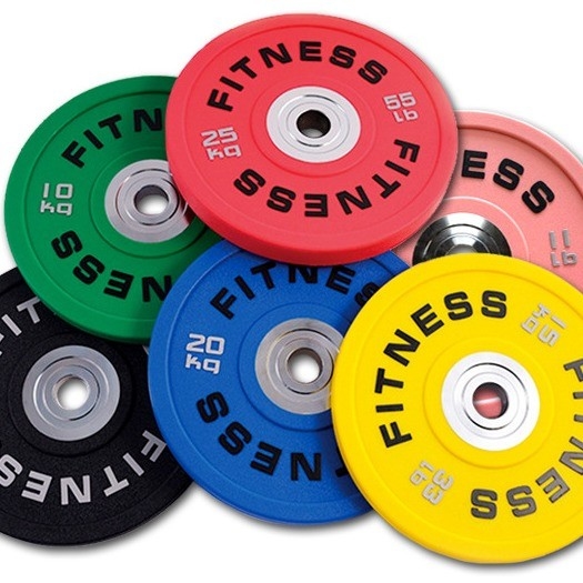 Équipement de remise en forme de gymnase Plaques de poids colorées en couleur de cadre sélectionnable en option